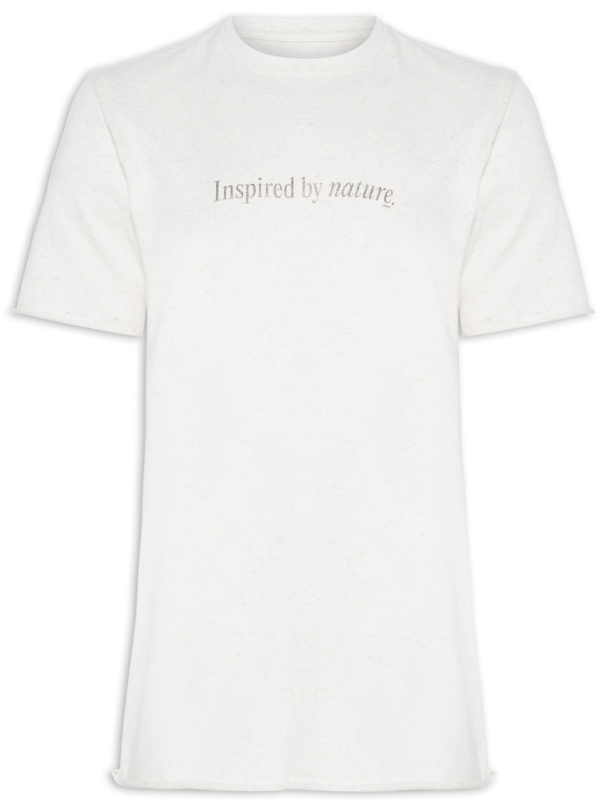 Camiseta Masculina Double Inspired By Nature Manga Curta - Bege