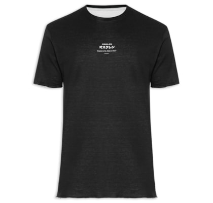 Camiseta Masculina Double Japan Manga Curta - Preto