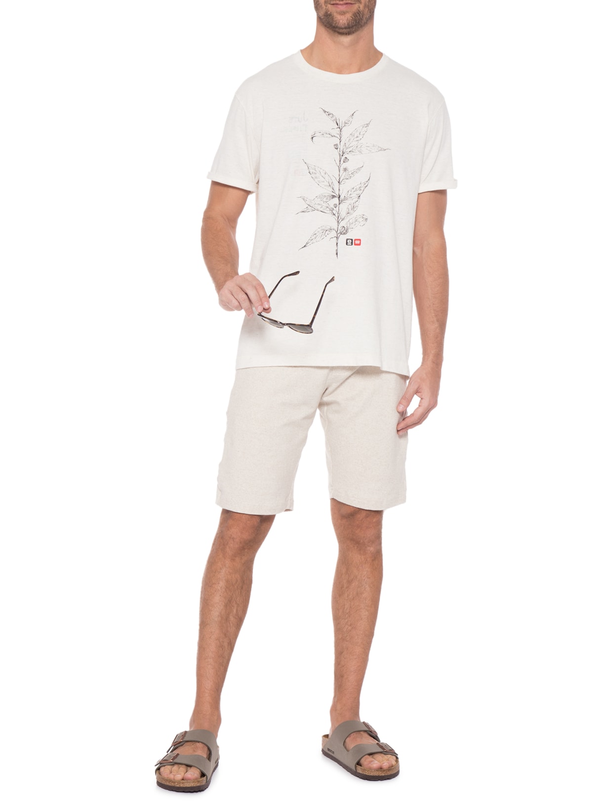 Camiseta Masculina Double Juta Fiber Off White Osklen