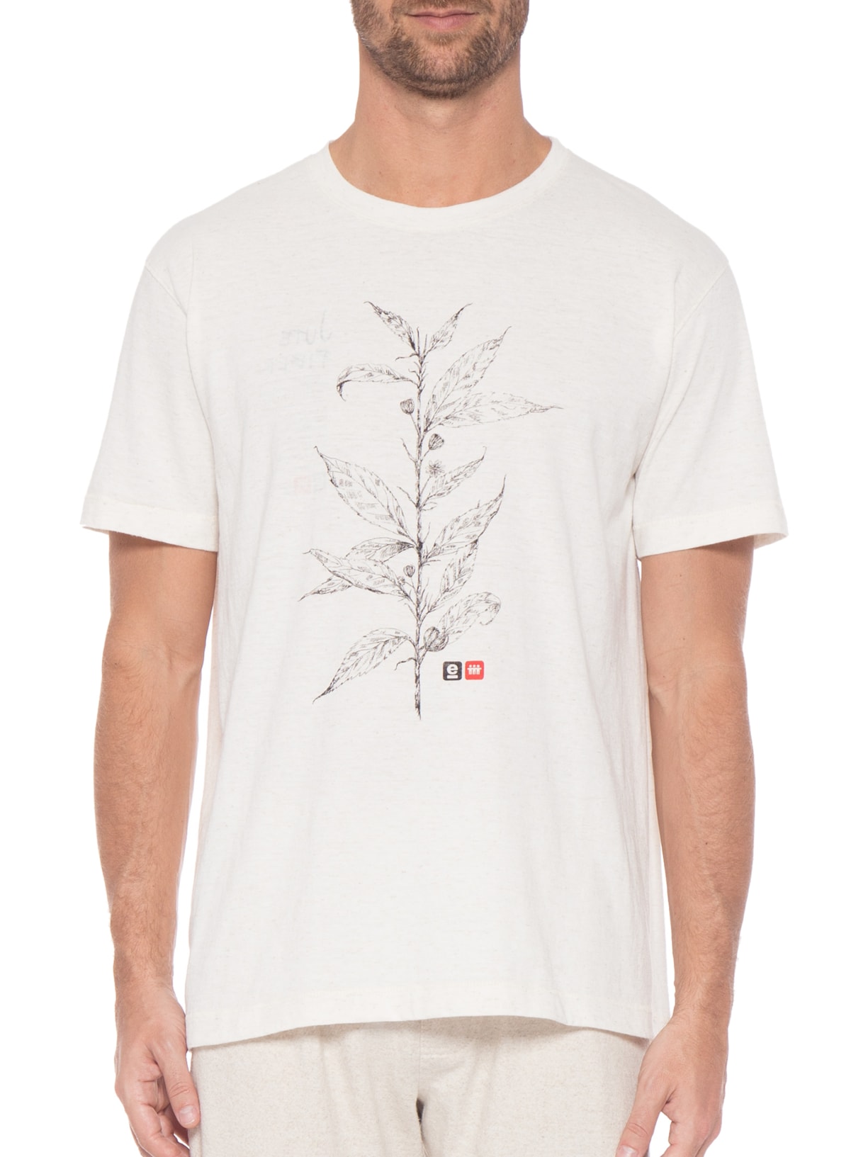 Camiseta Masculina Double Juta Fiber Off White Osklen