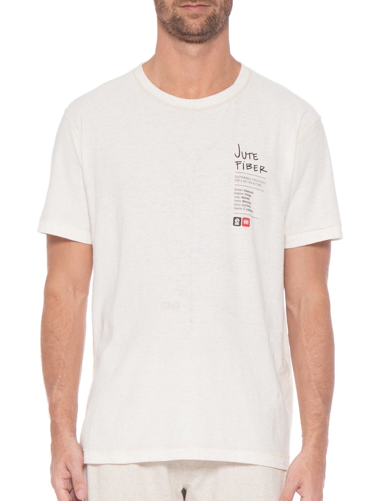 Camiseta Masculina Double Juta Fiber Off White Osklen