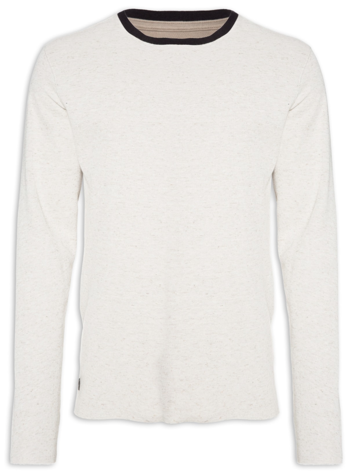 Camiseta Masculina Double Juta Manga Longa Bege Osklen