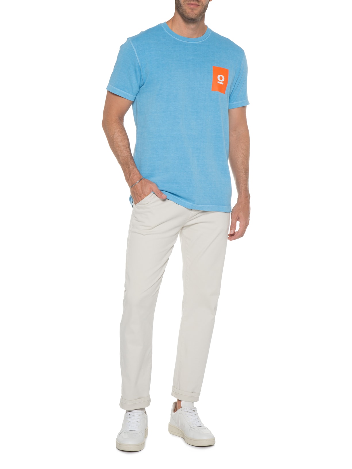 Camiseta Masculina Double Oceans Azul Osklen