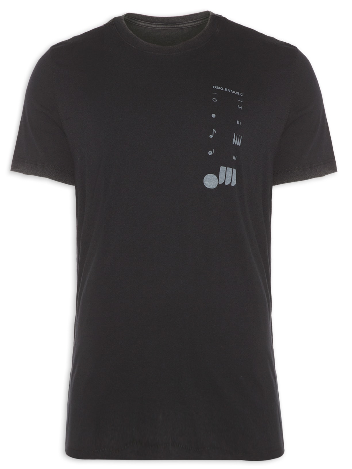 Camiseta Masculina Double Osklen Music - Preto