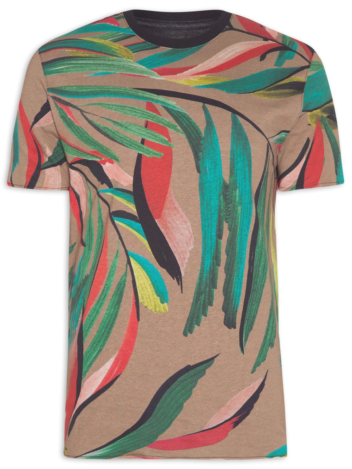 Camiseta Masculina Double Palmeira - Bege