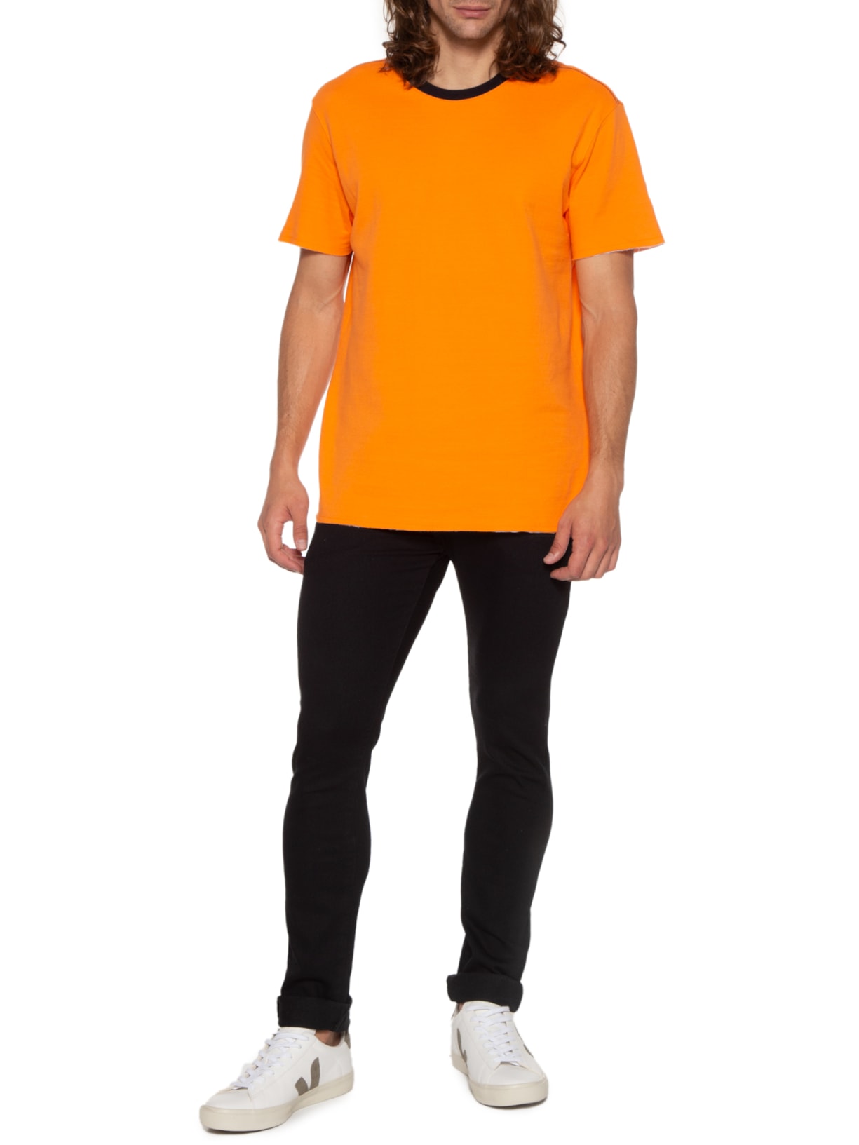 Camiseta Masculina Double Sk8 Surfing Laranja Osklen