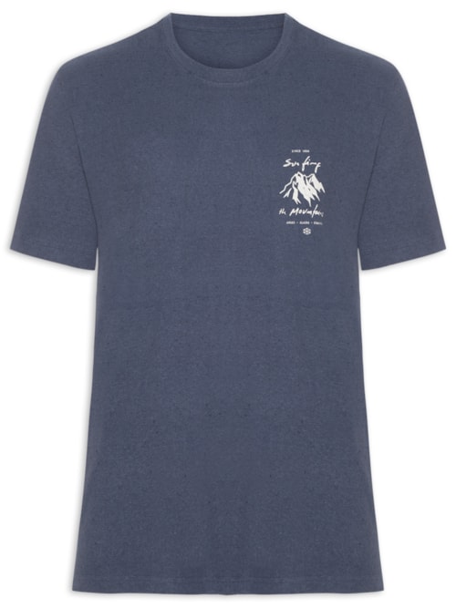 Camiseta Masculina Double STM Badge Eco – Azul