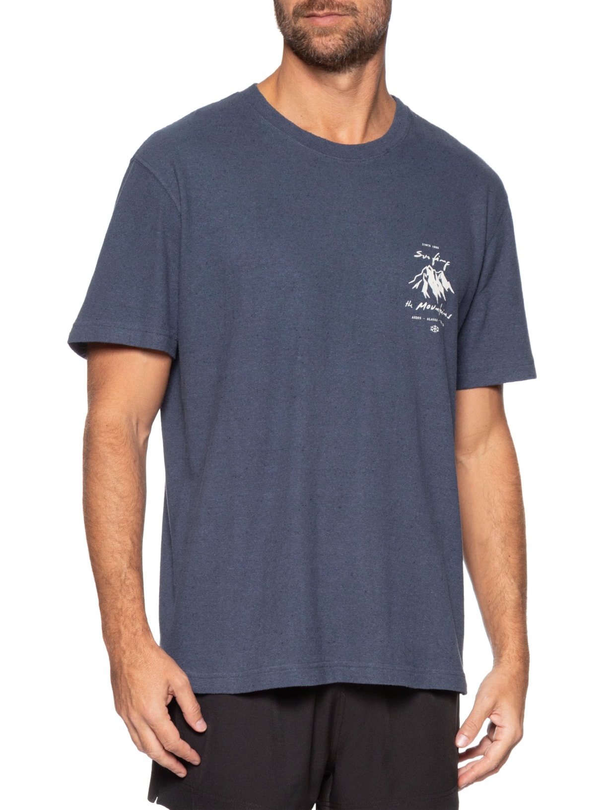 Camiseta Masculina Double STM Badge Eco Azul Osklen