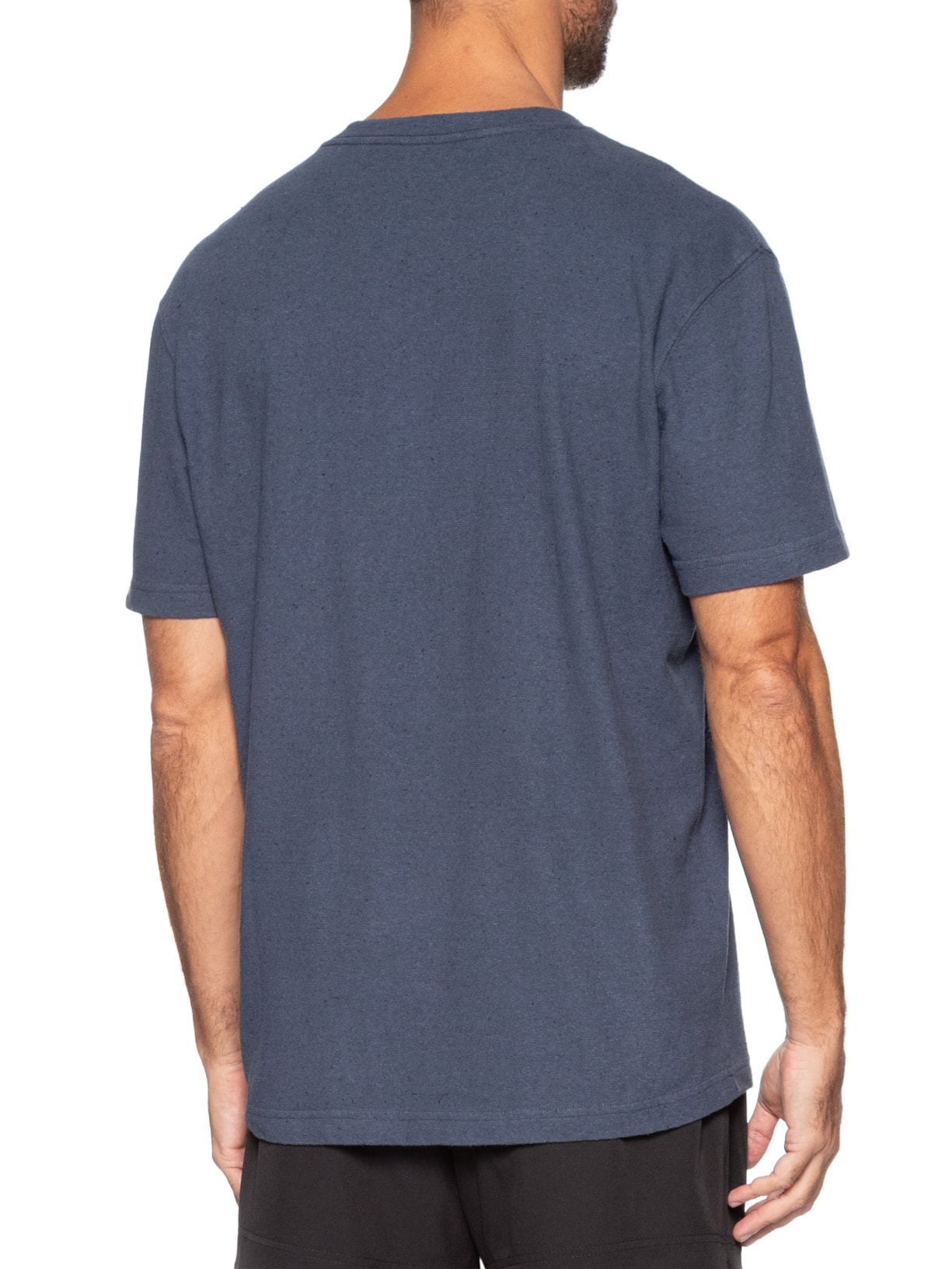 Camiseta Masculina Double STM Badge Eco Azul Osklen