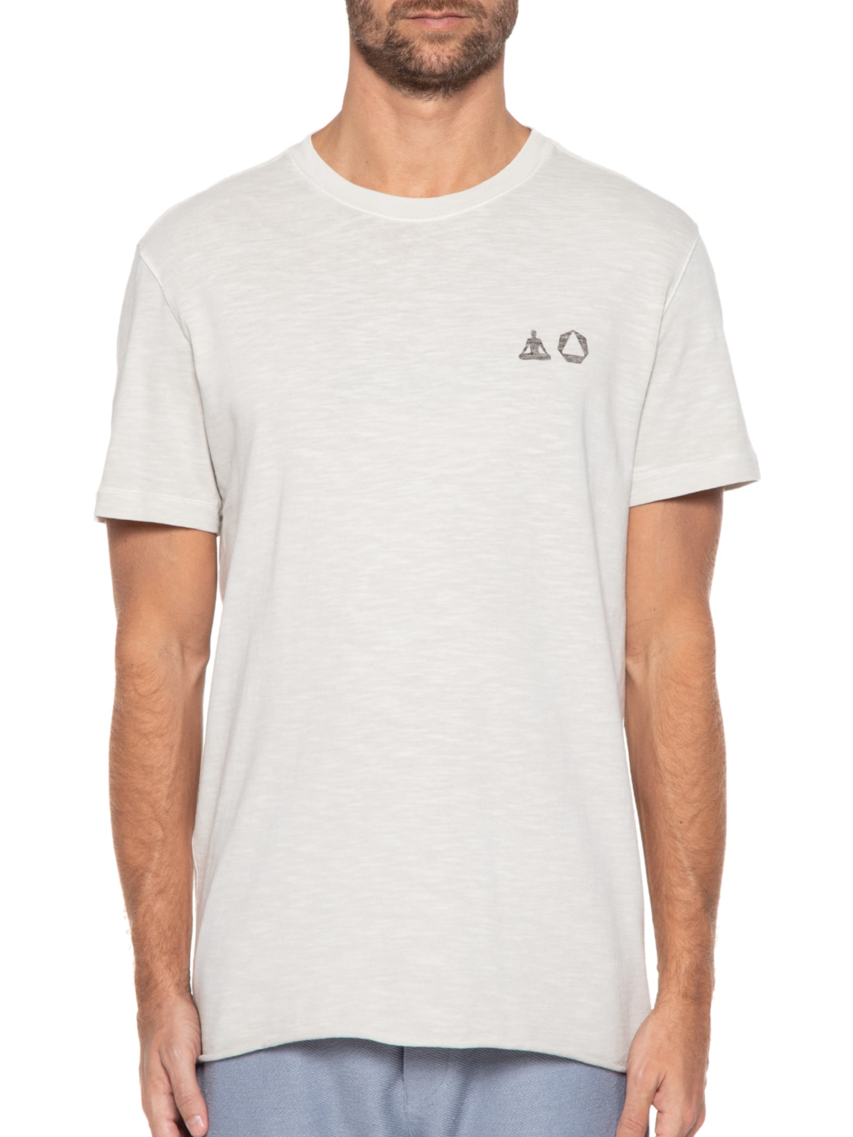 Camiseta Masculina Double Yogue Cinza Osklen