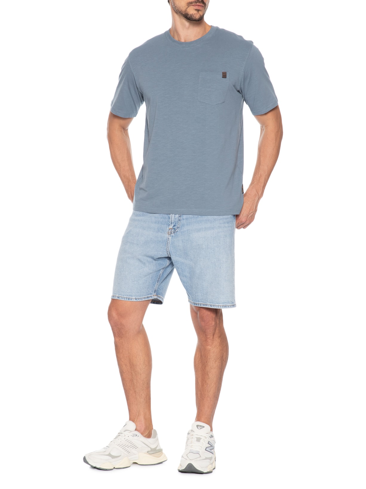 Camiseta Masculina Dover Slub Azul Jack & Jones