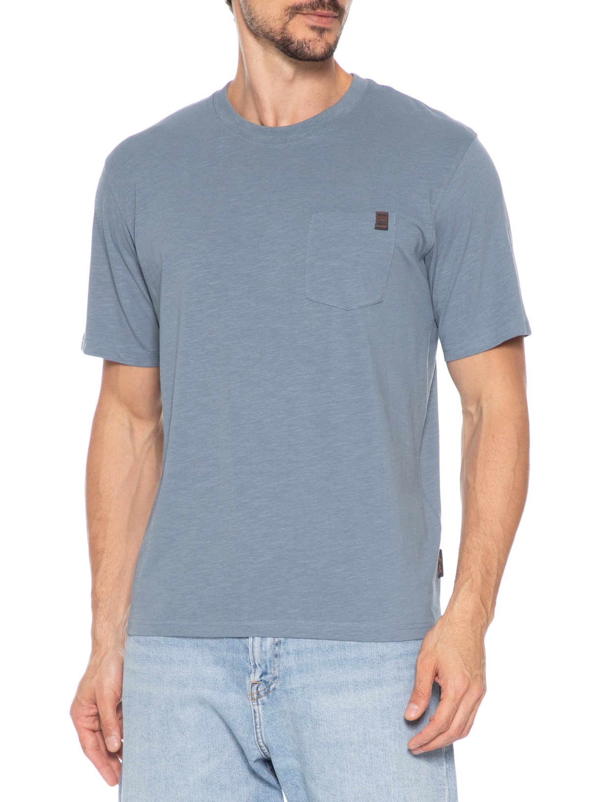 Camiseta Masculina Dover Slub Azul Jack & Jones
