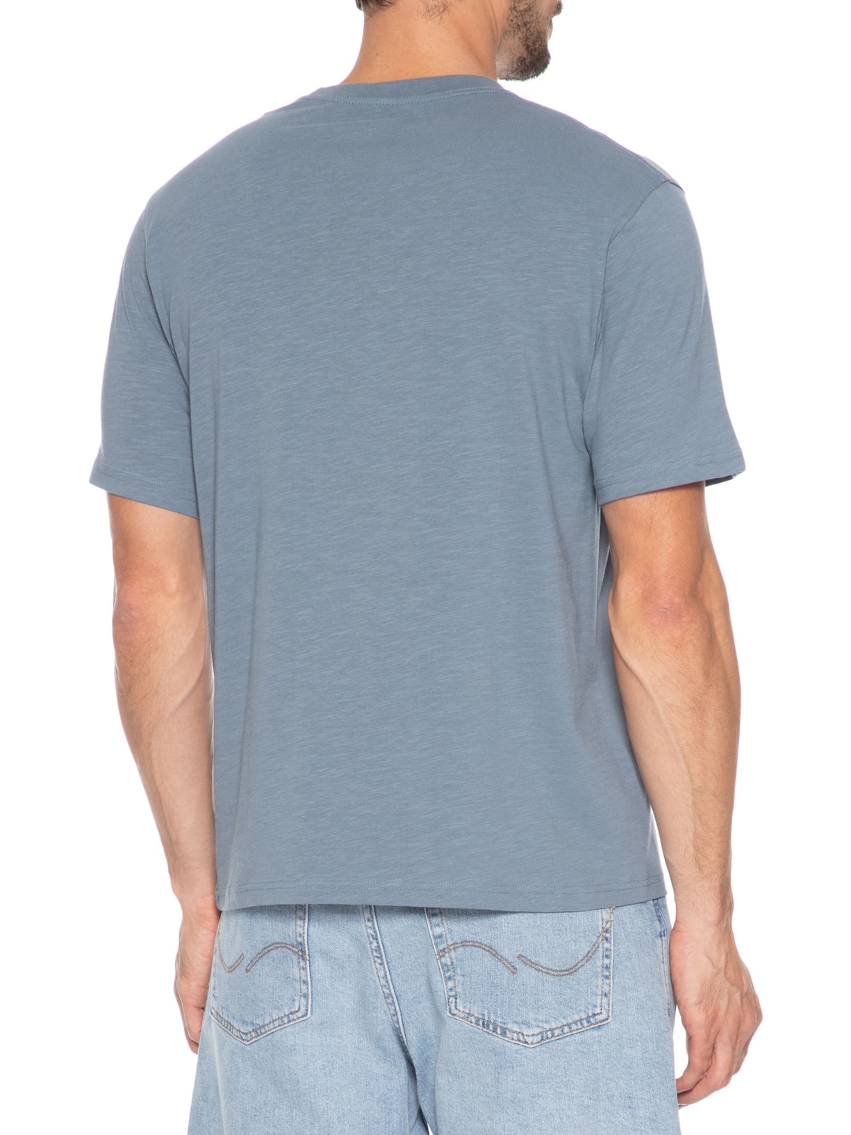 Camiseta Masculina Dover Slub Azul Jack & Jones