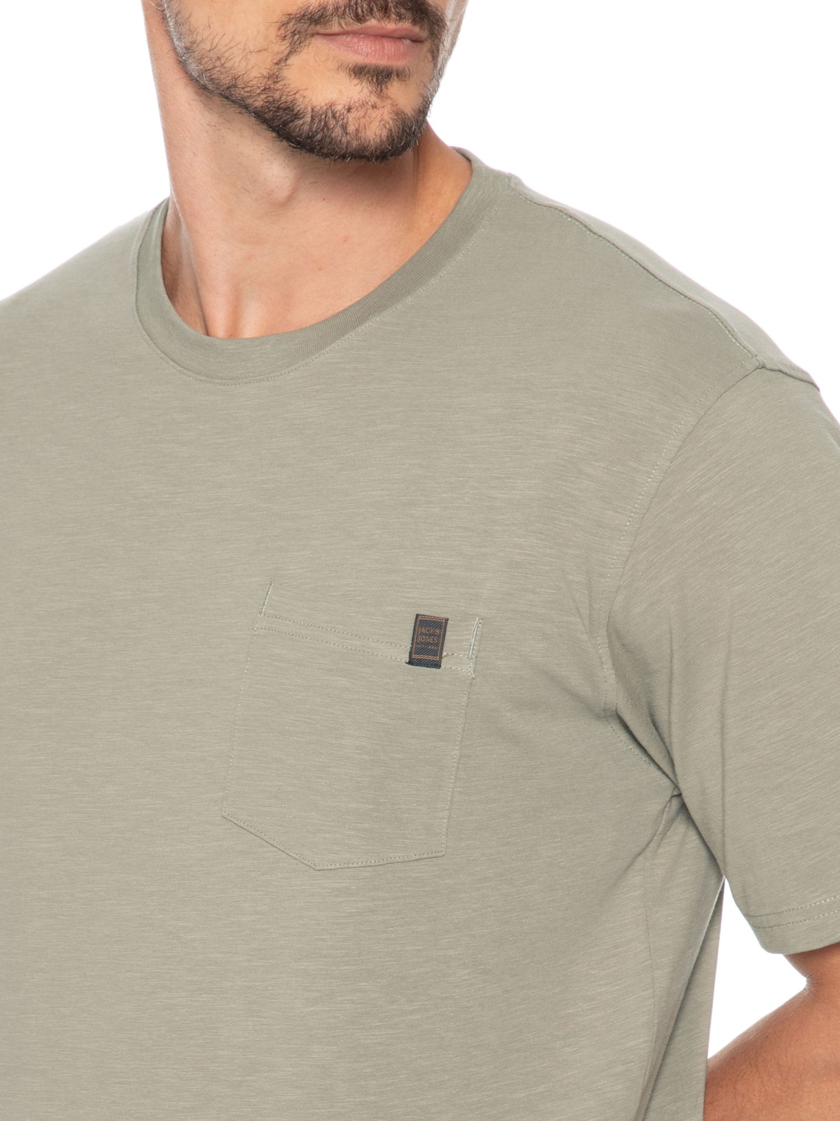 Camiseta Masculina Dover Slub Verde Jack & Jones