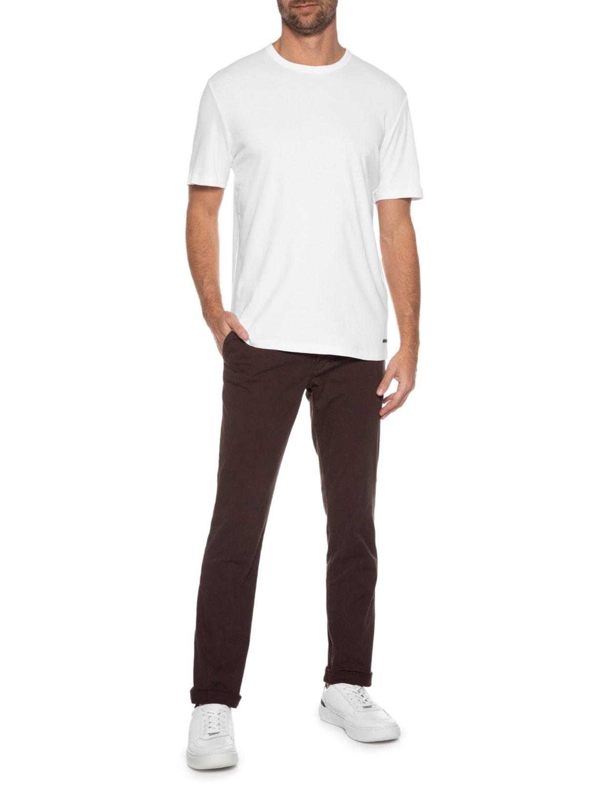 Camiseta Masculina Dozy Branco Hugo
