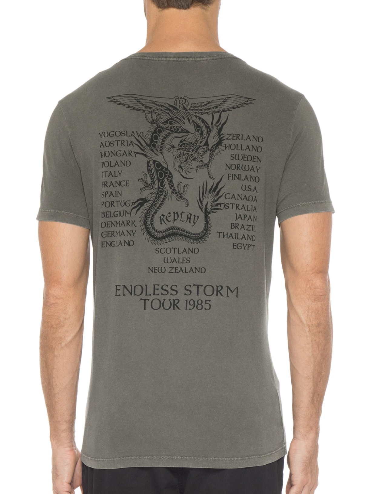 Camiseta Masculina Dragão Verde Replay