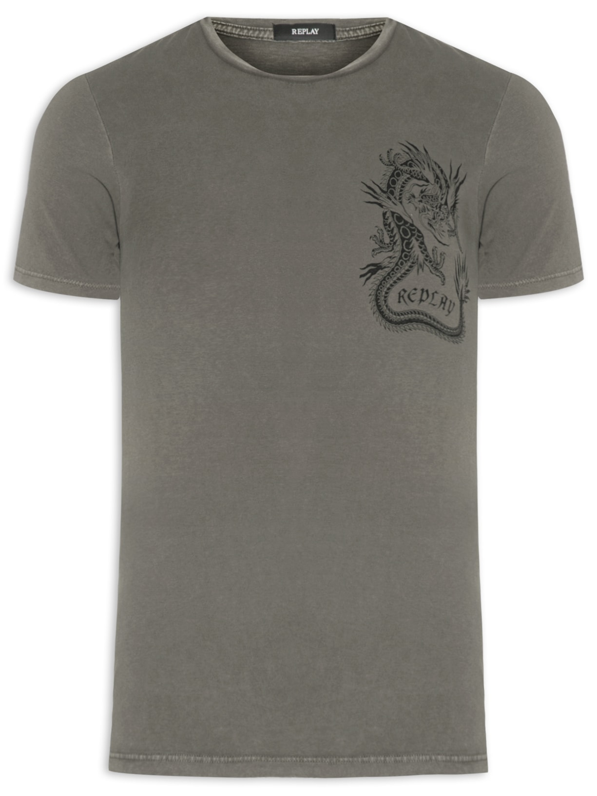 Camiseta Masculina Dragão - Verde