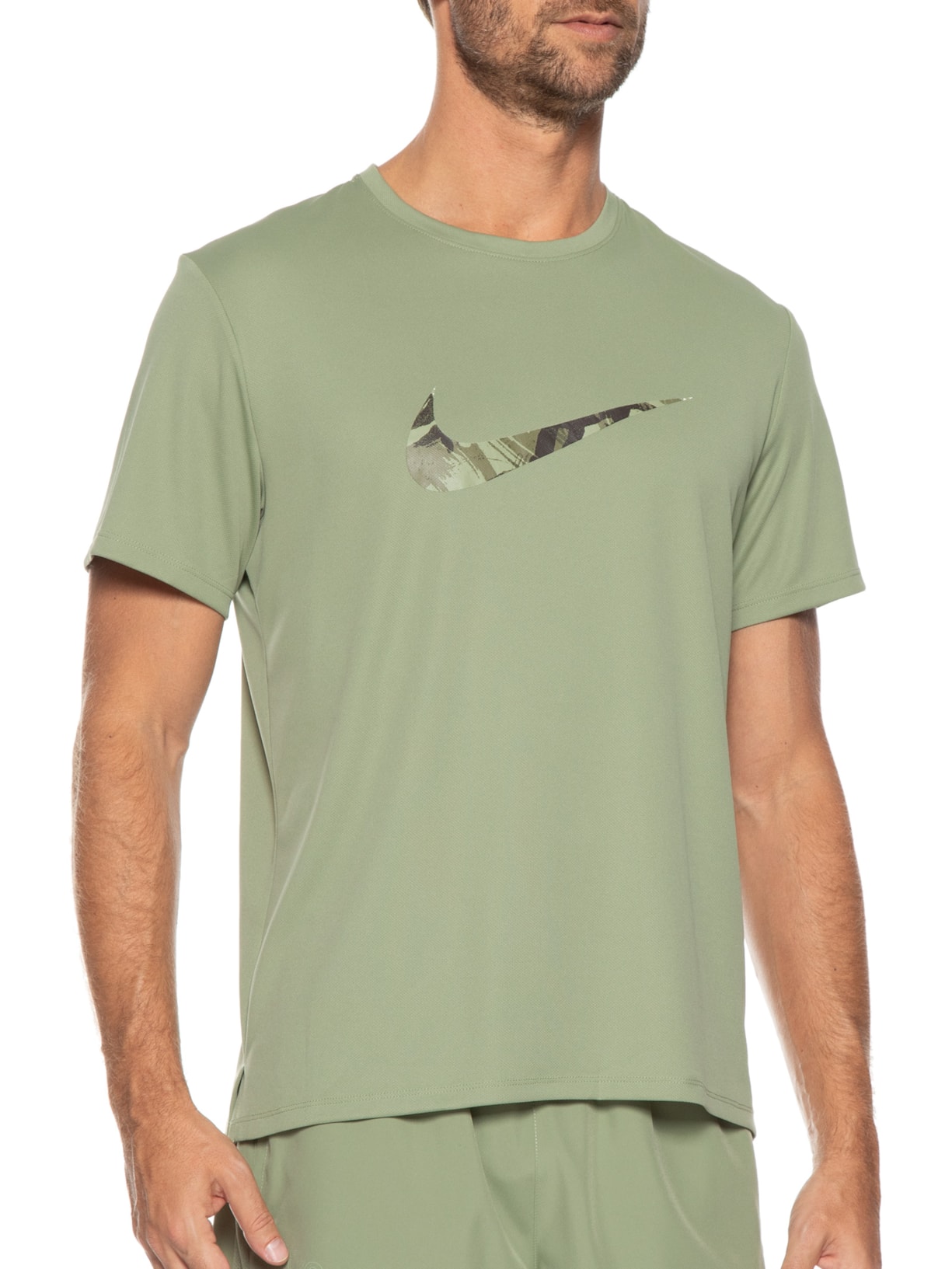 Camiseta Masculina Dri-FIT Miler Verde Nike