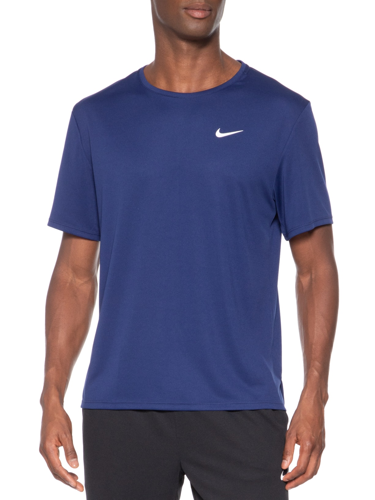 Camiseta Masculina Dri-fit Uv Miller Ss Run Azul Nike