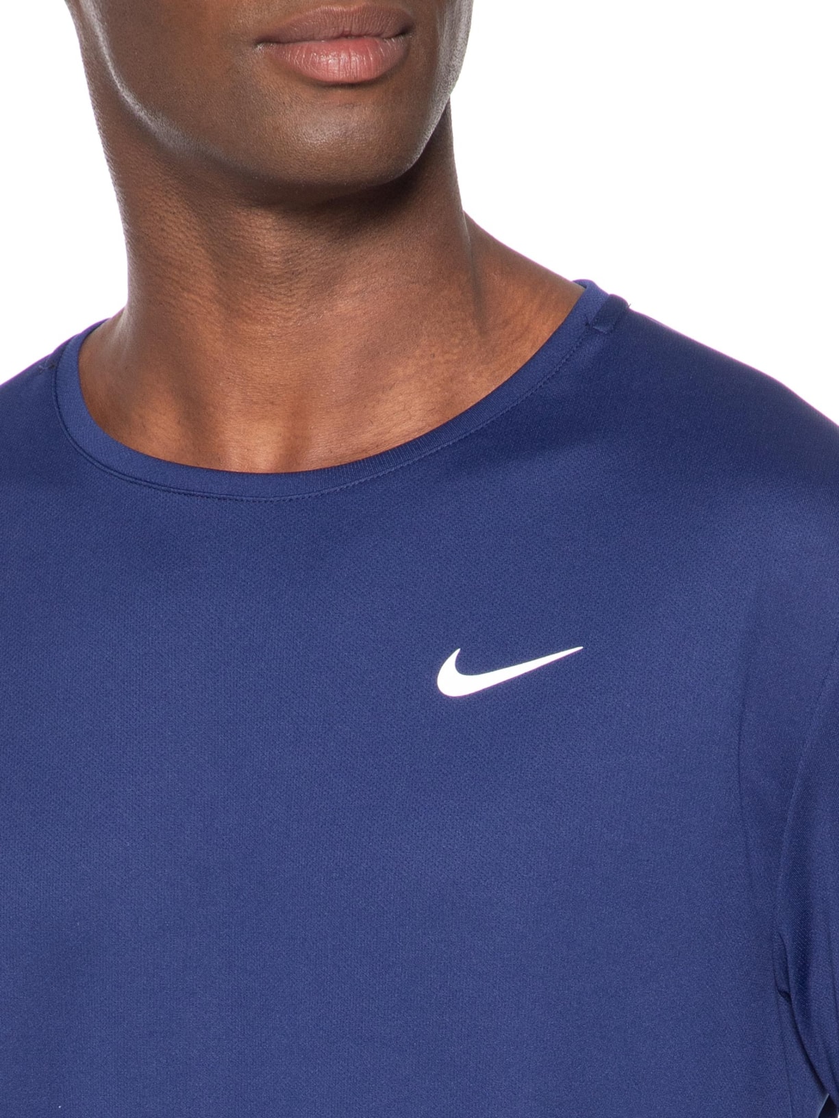 Camiseta Masculina Dri-fit Uv Miller Ss Run Azul Nike
