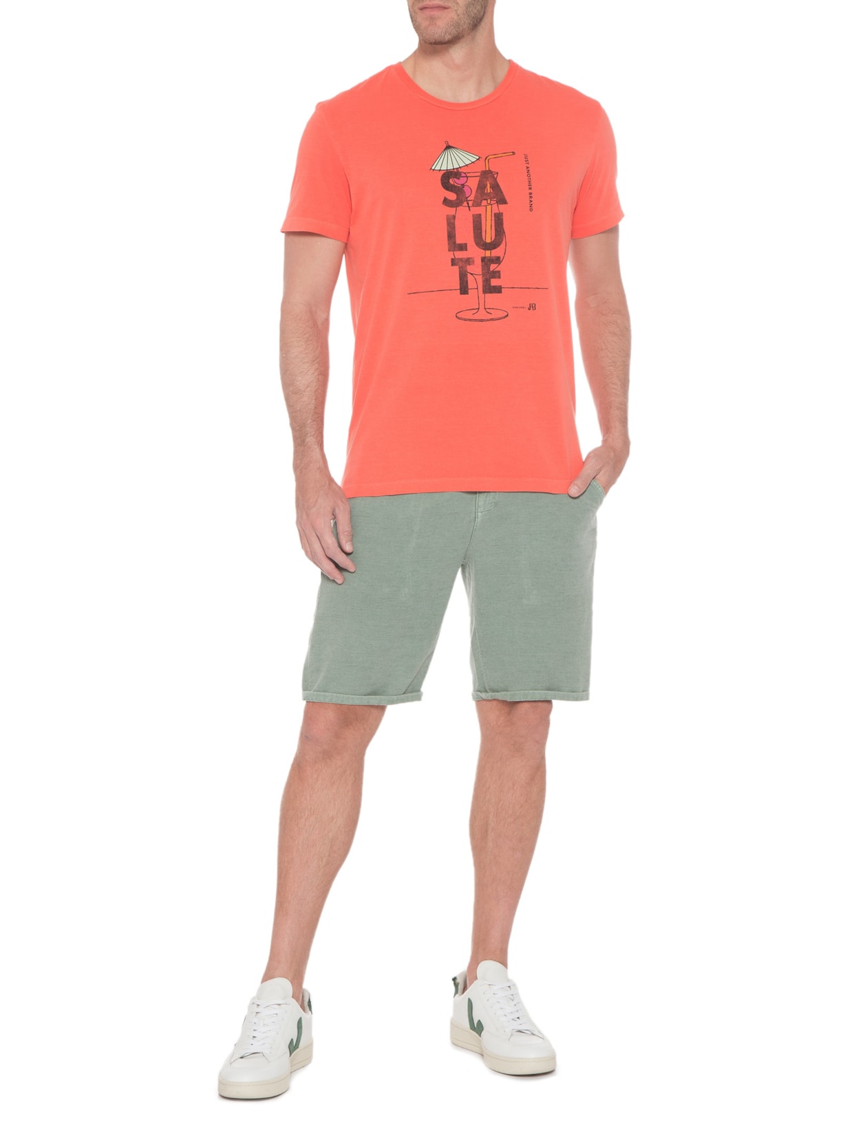 Camiseta Masculina Drink Salute Laranja Jab