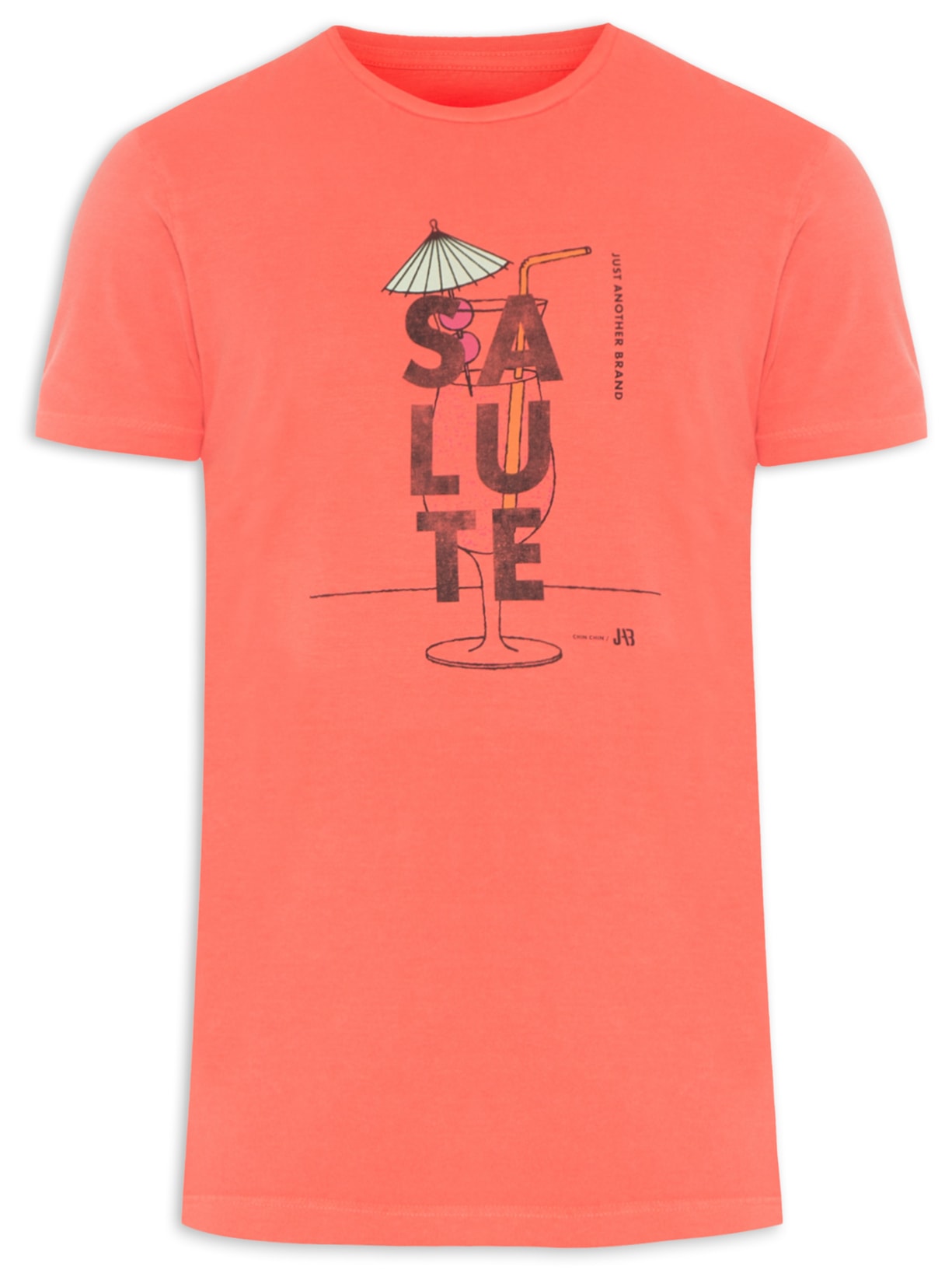 Camiseta Masculina Drink Salute Laranja Jab