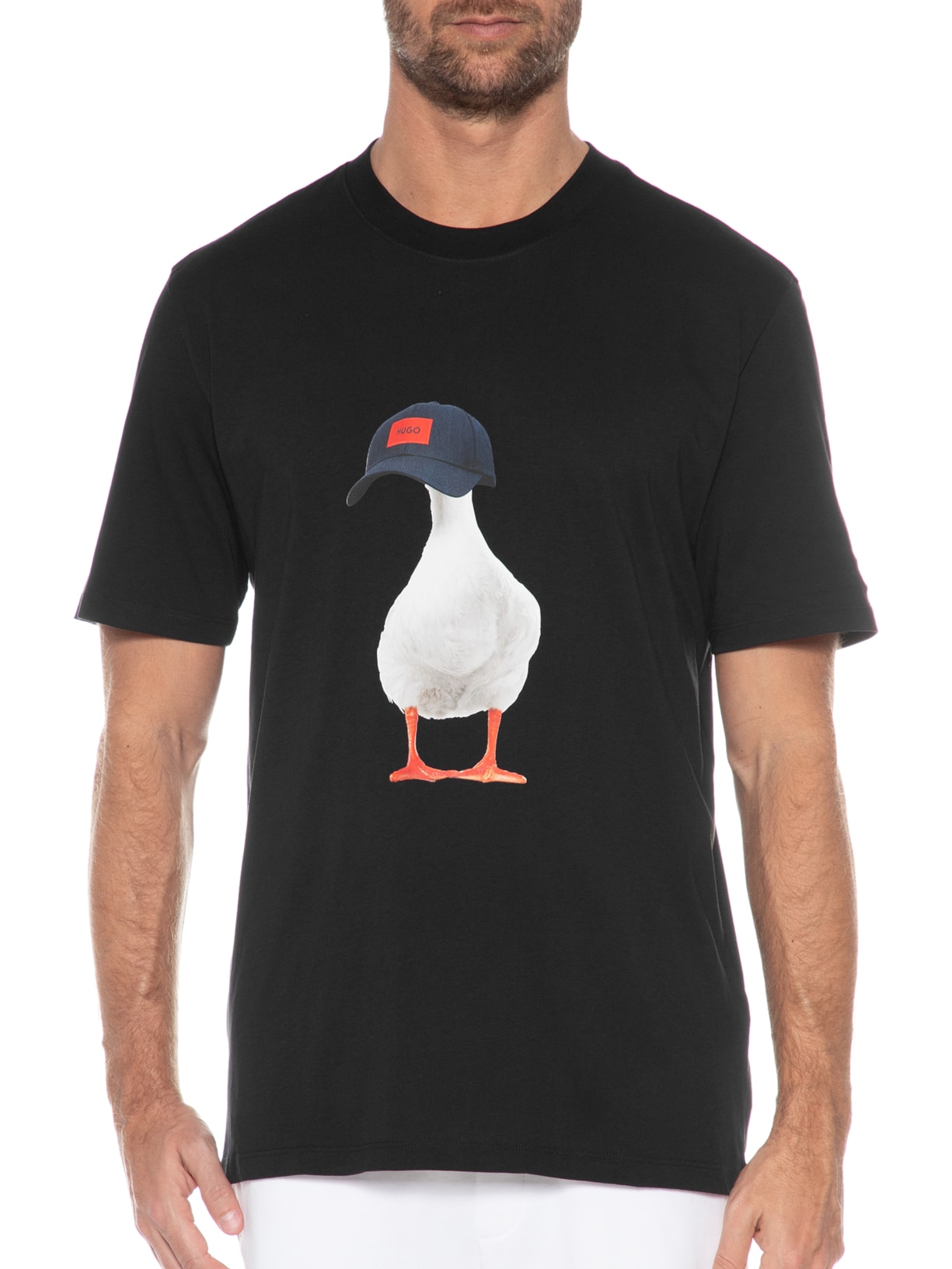 Camiseta Masculina Ducky Preta Hugo