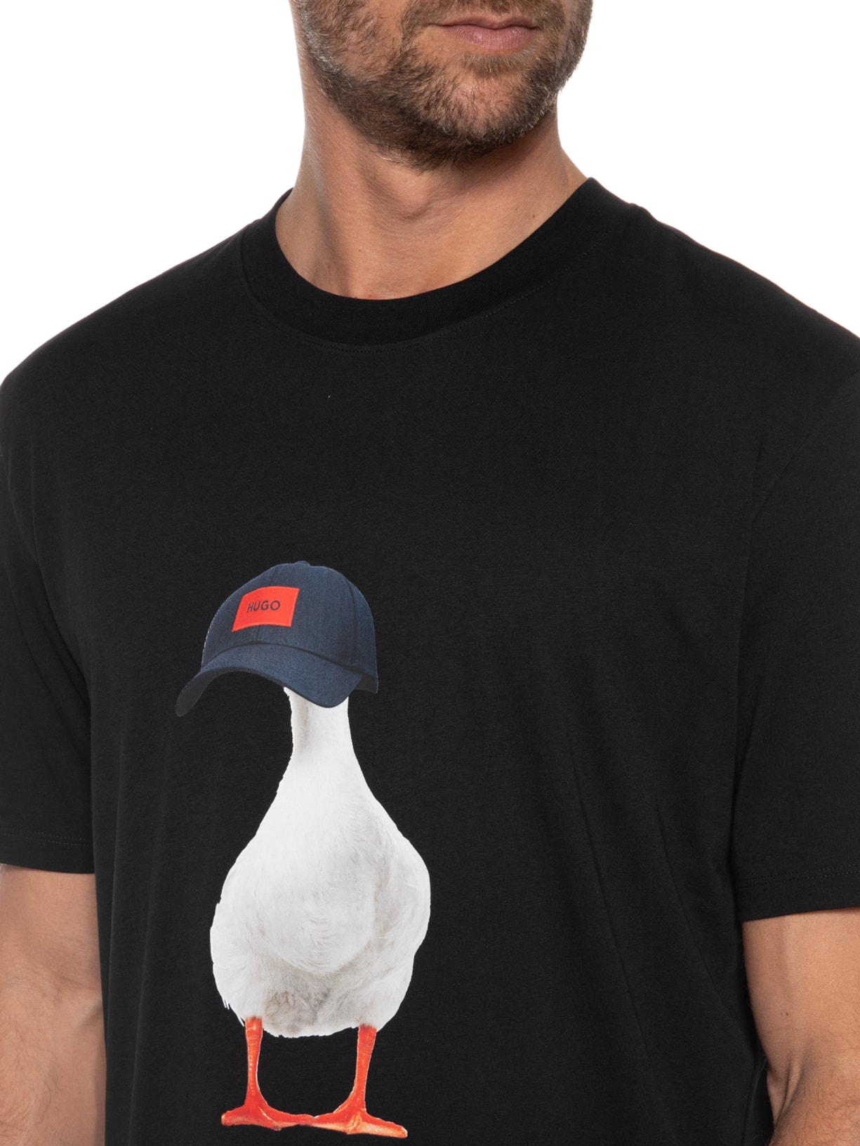Camiseta Masculina Ducky Preta Hugo