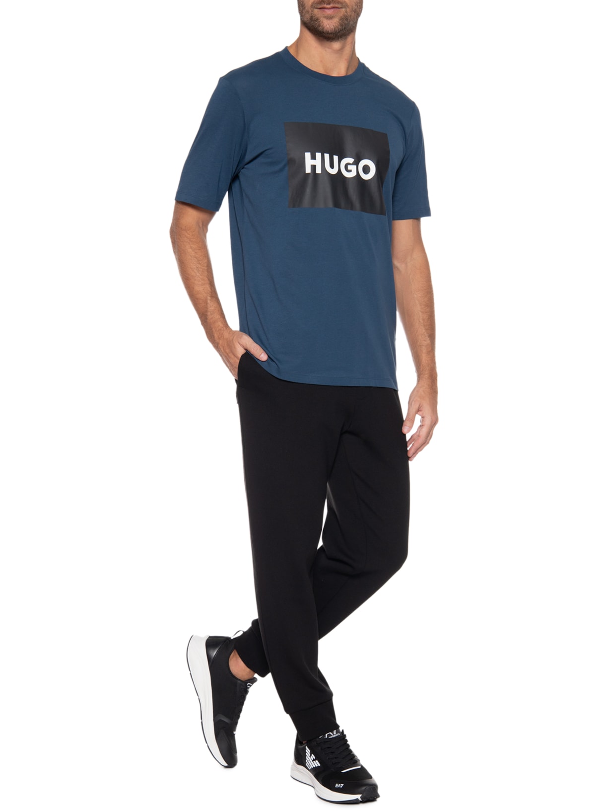 Camiseta Masculina Dulive Azul Hugo