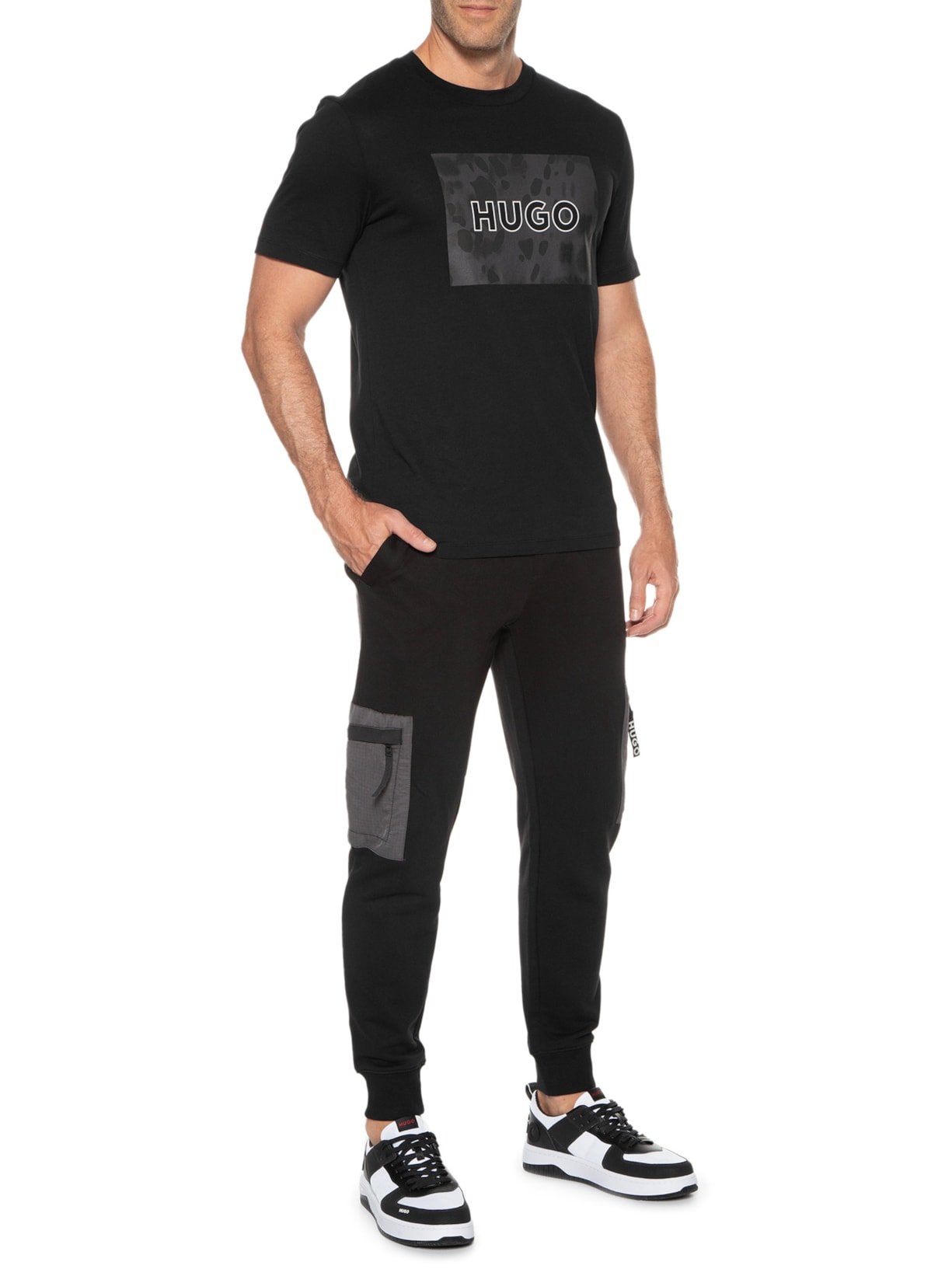 Camiseta Masculina Dulive Preto Hugo