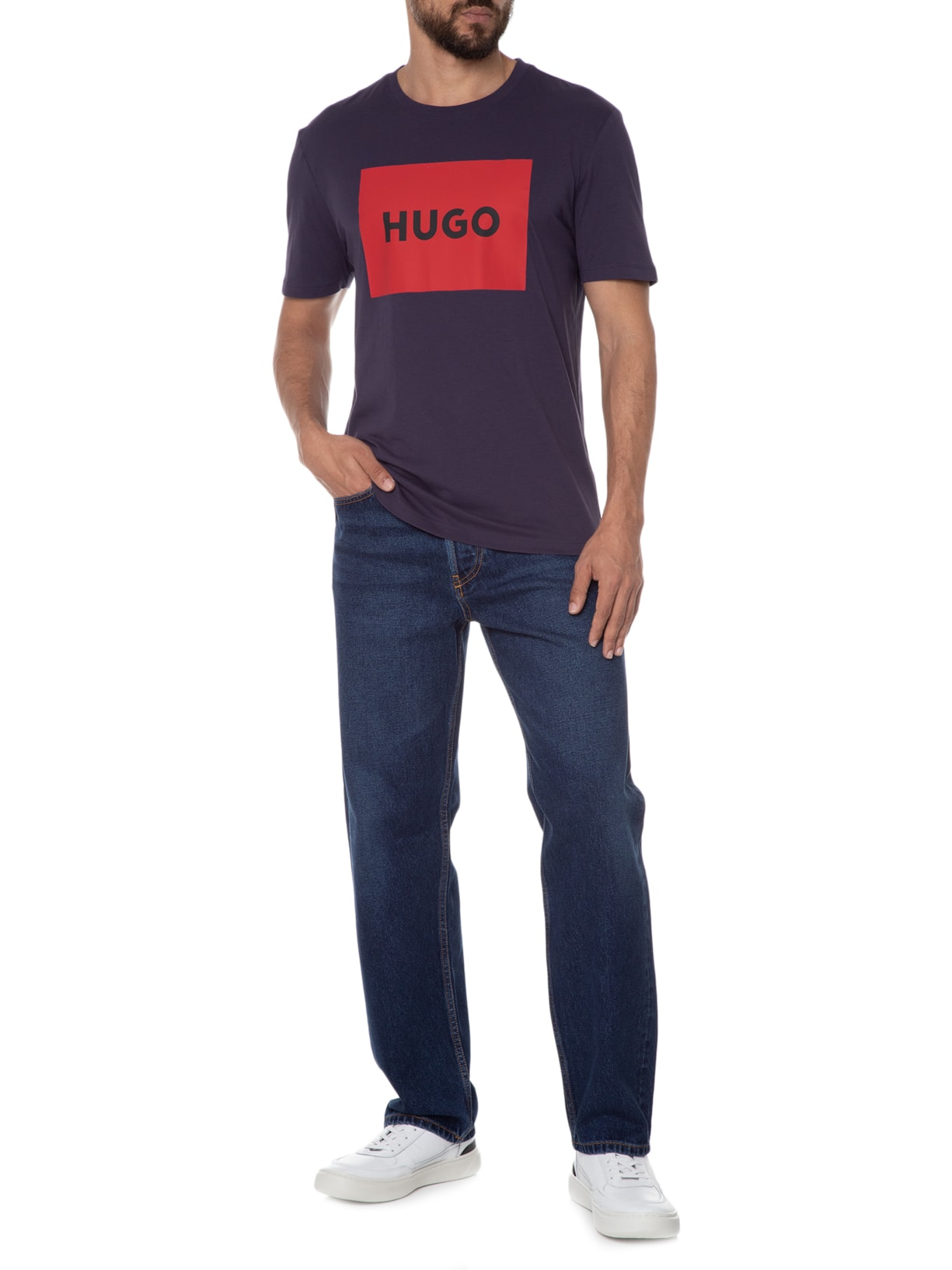 Camiseta Masculina Dulive Roxo Hugo