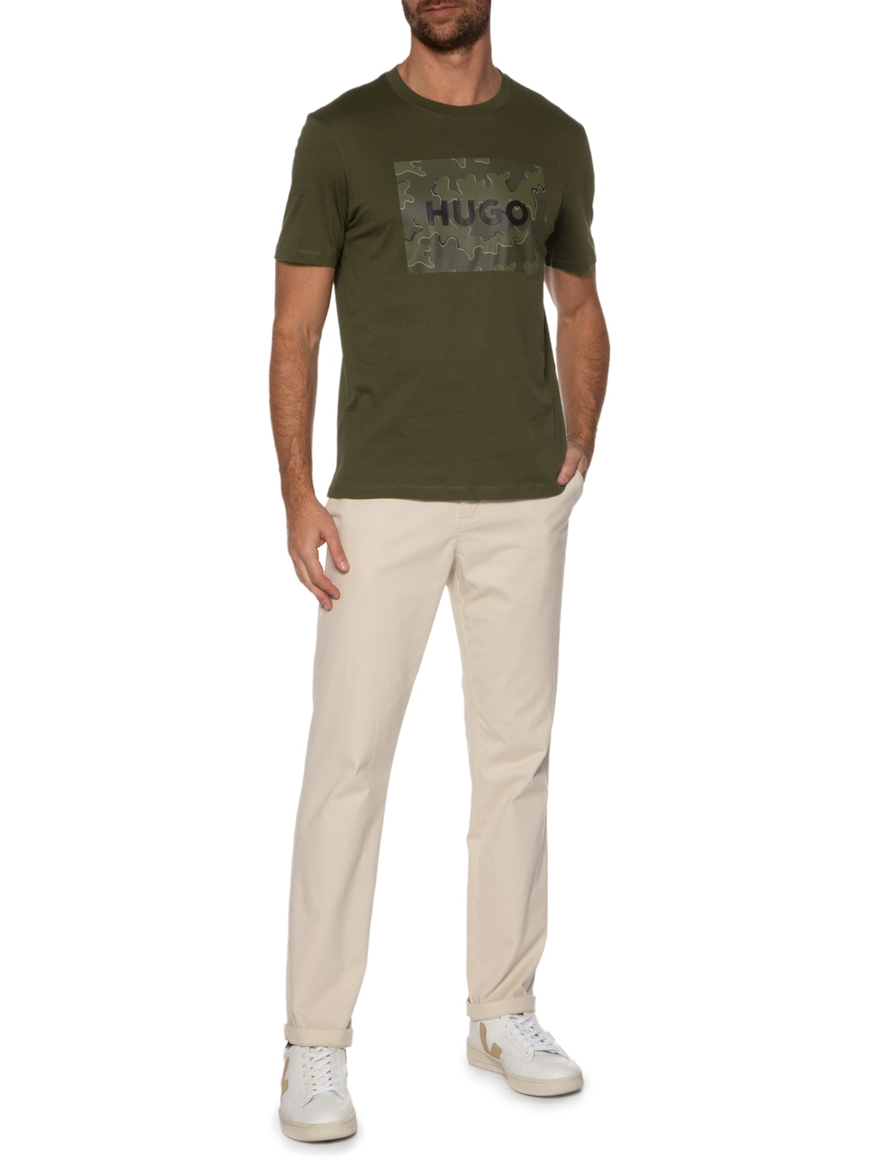 Camiseta Masculina Dulive Verde Hugo
