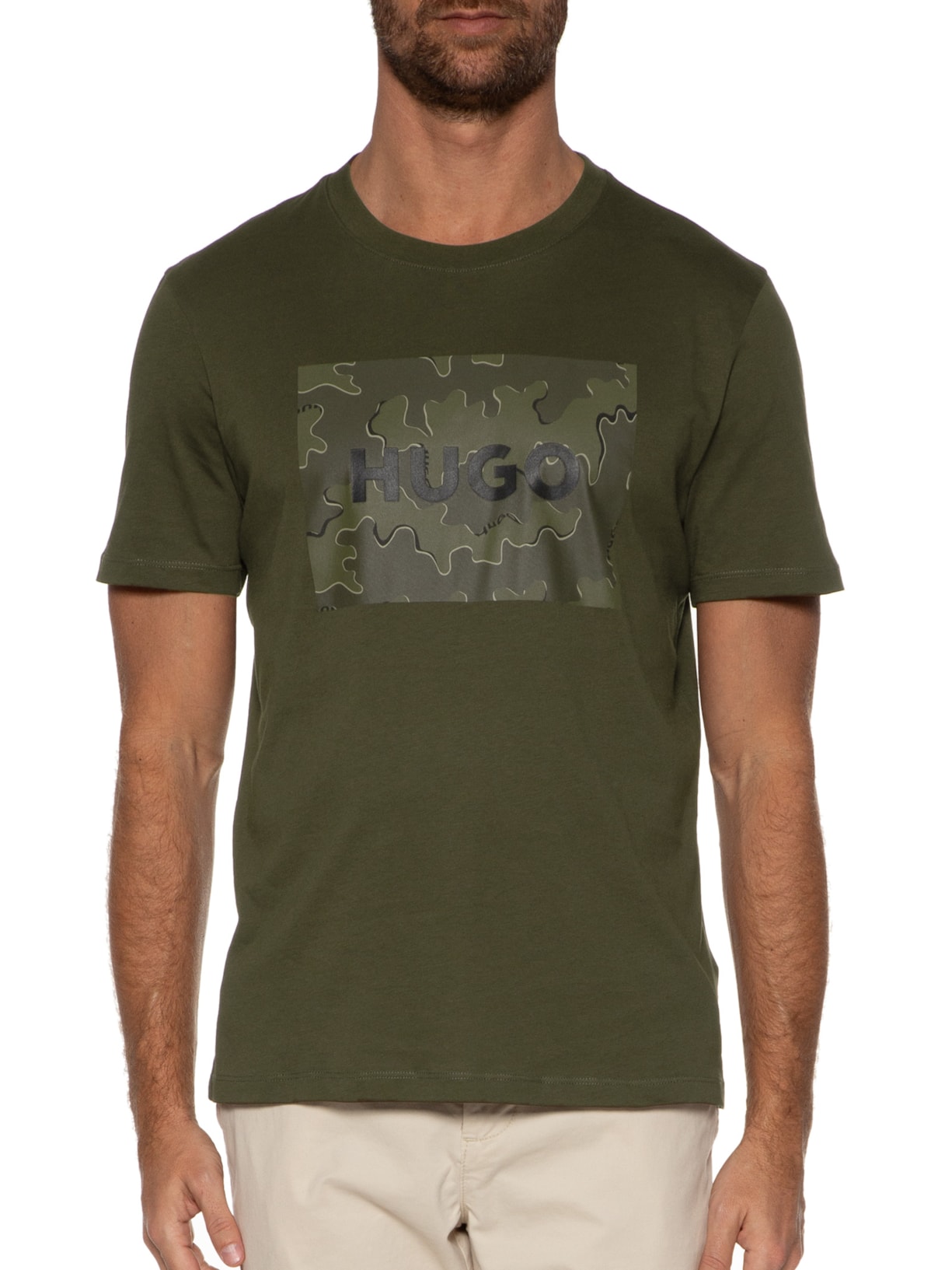 Camiseta Masculina Dulive Verde Hugo