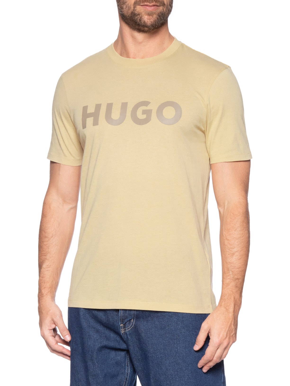 Camiseta Masculina Dulivio Bege Hugo