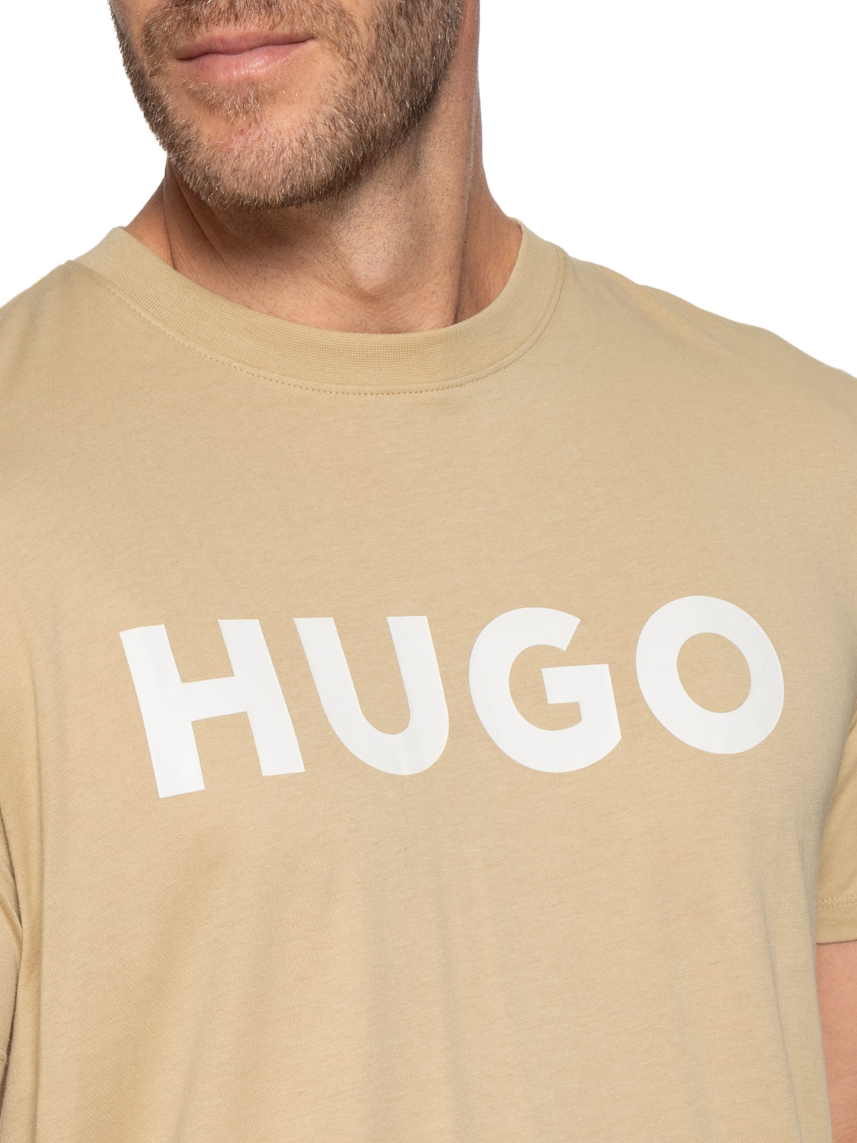 Camiseta Masculina Dulivio Bege Hugo