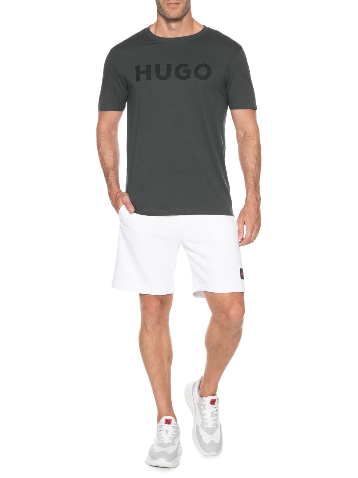 Camiseta Masculina Dulivio Cinza Hugo