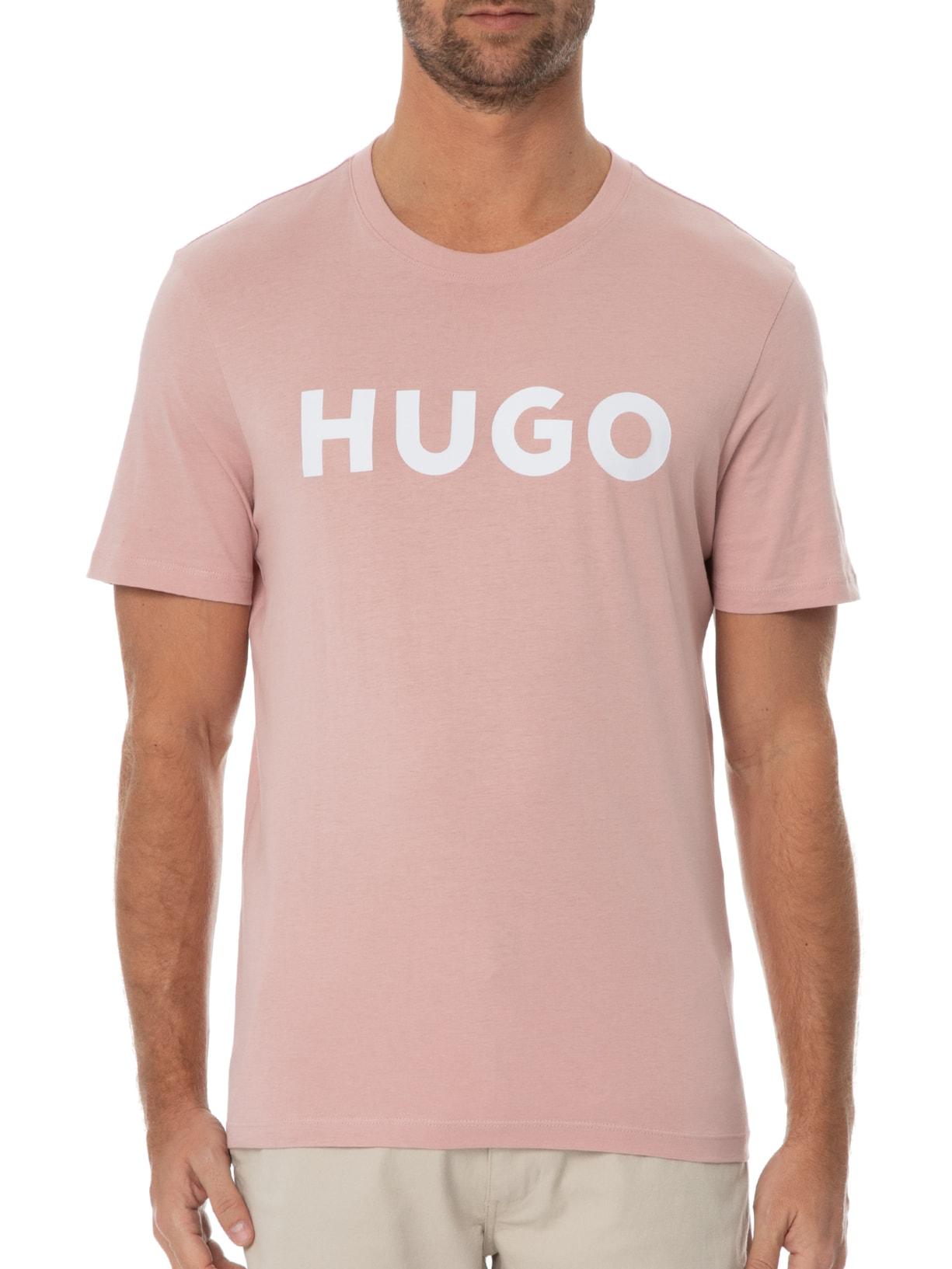 Camiseta Masculina Dulivio Rosa Hugo