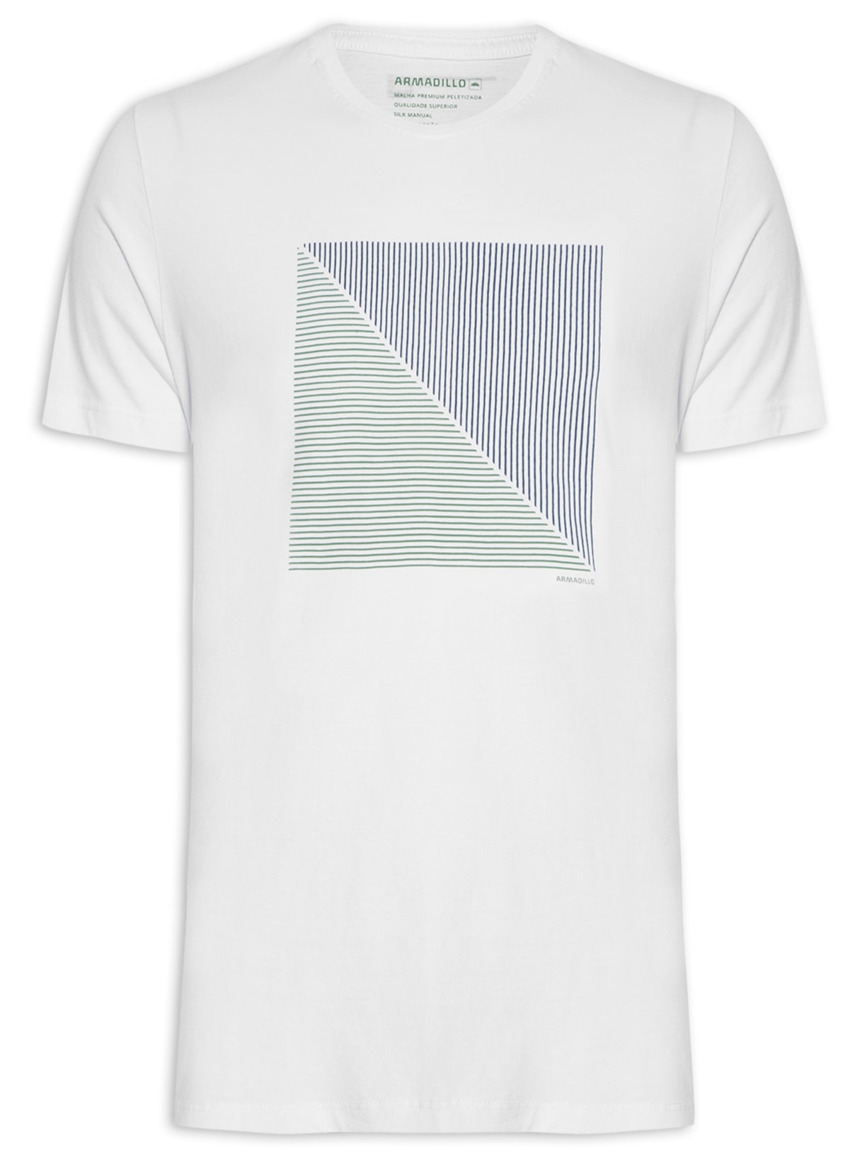 Camiseta Masculina Duo Lines - Branco