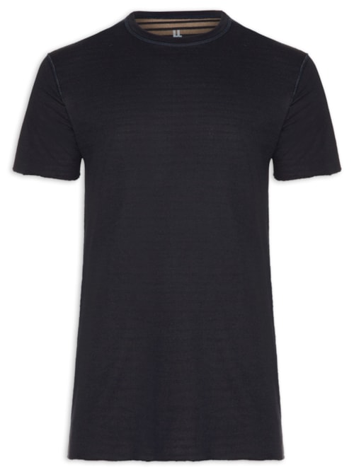 Camiseta Masculina Dupla Face Fio Tinto Basic - Azul