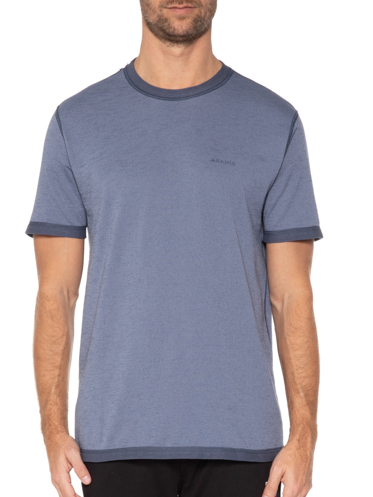 Camiseta Masculina Dupla Face (pa) Azul Aramis