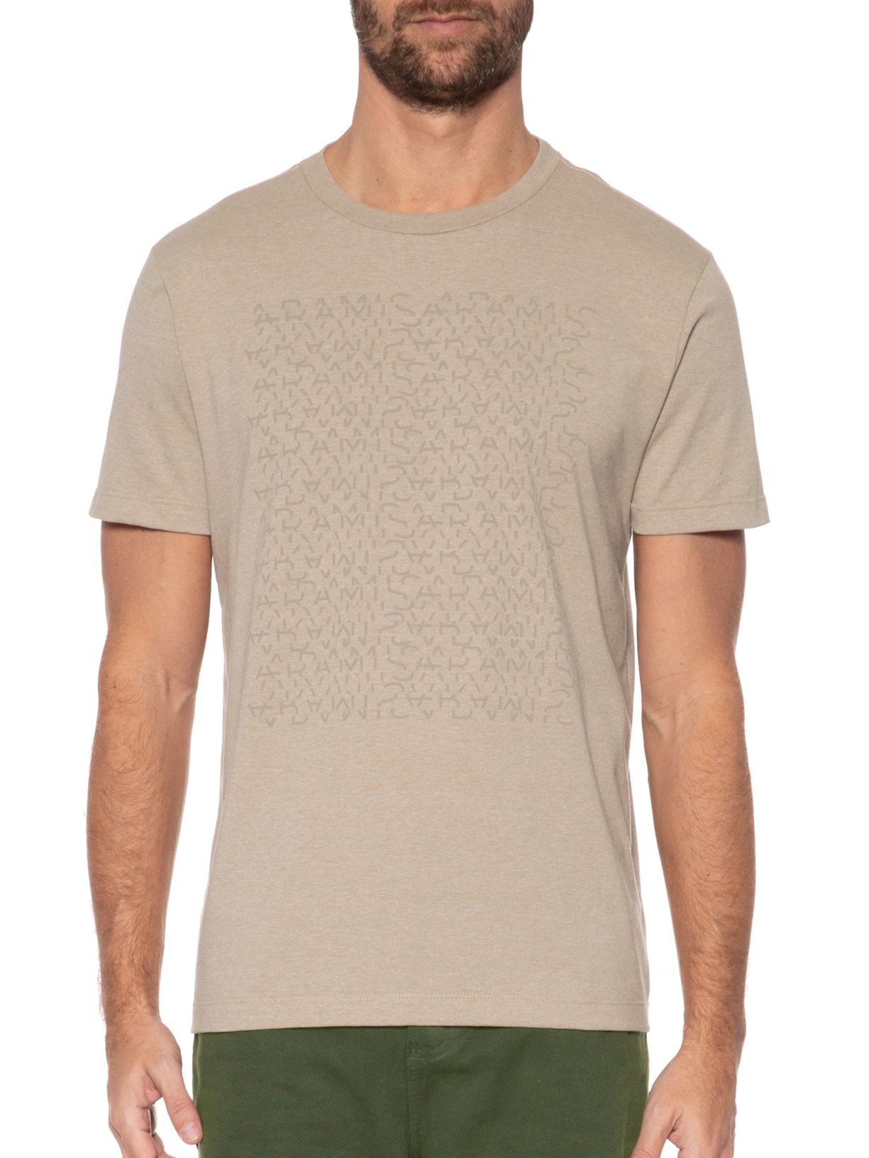 Camiseta Masculina Eco Estampa Bege Aramis