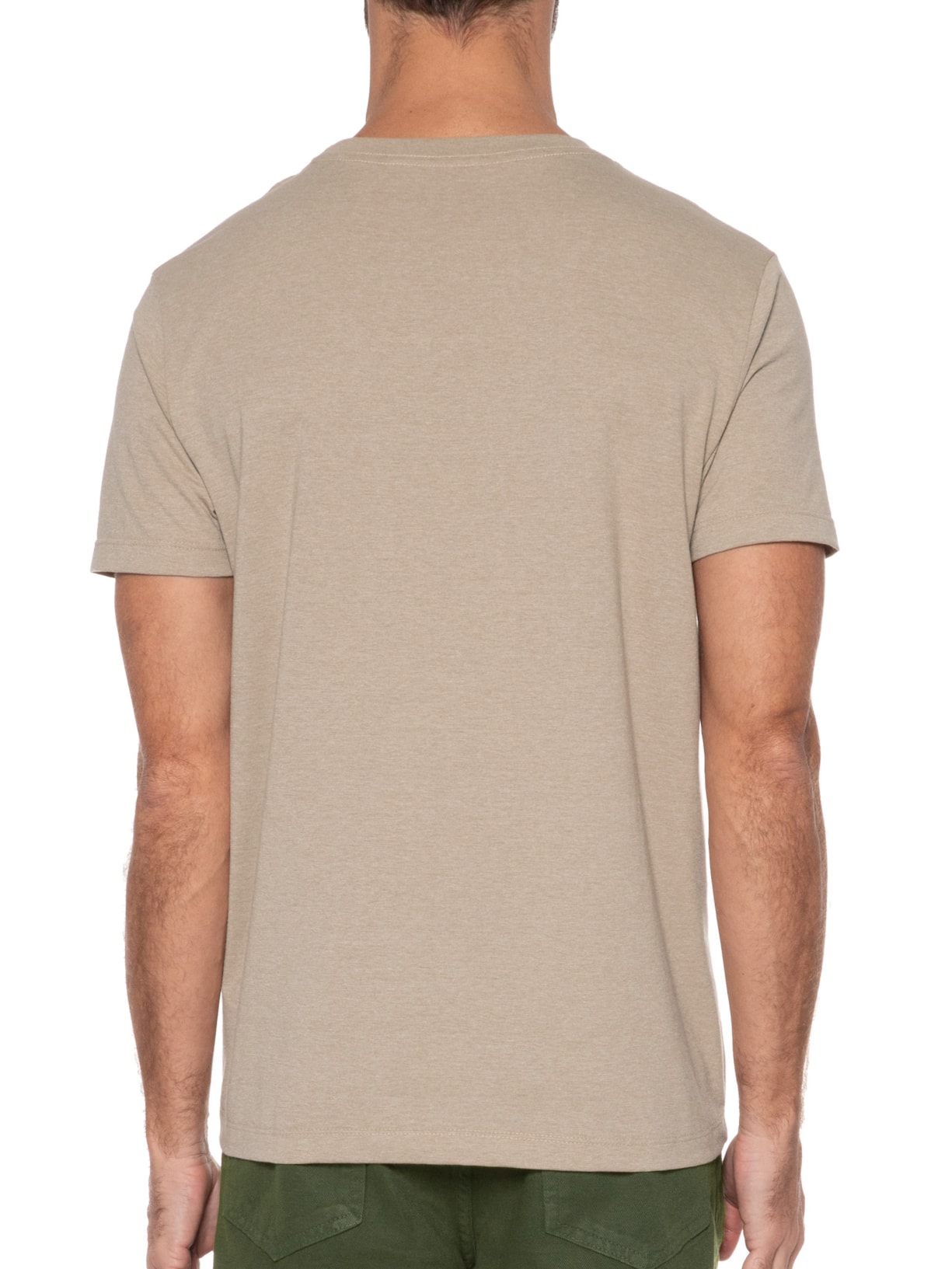 Camiseta Masculina Eco Estampa Bege Aramis