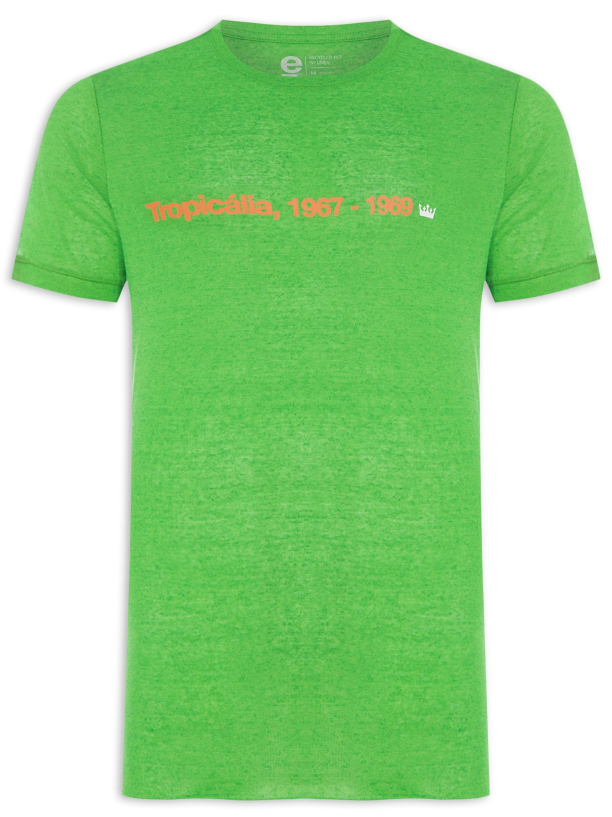 Camiseta Masculina Eco Fluid Linen Tropicalia - Verde