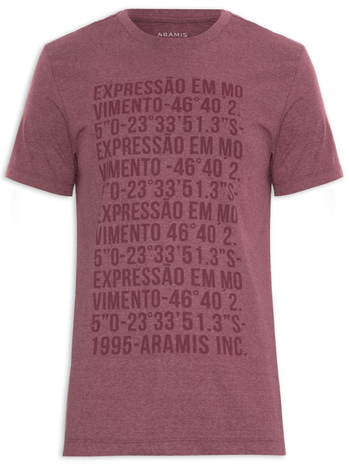 Camiseta Masculina Eco Pet Estampa Repeat - Vinho