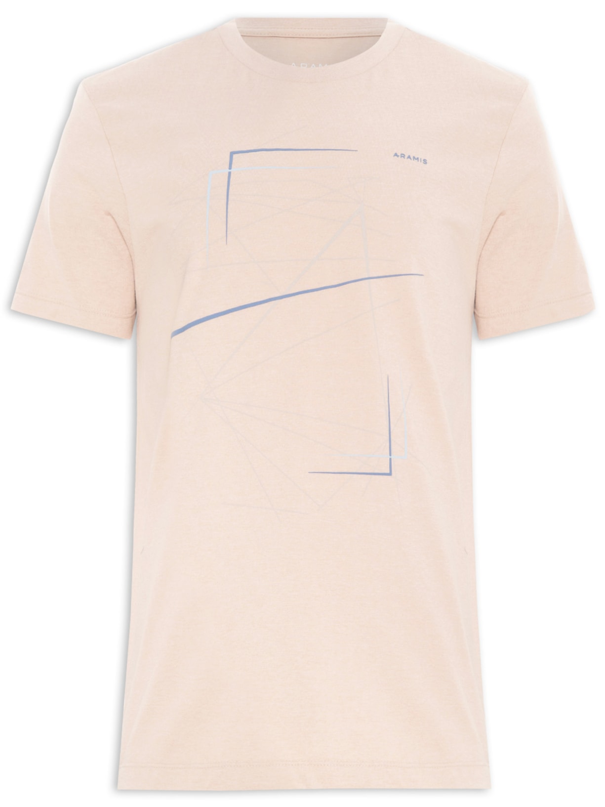 Camiseta Masculina Eco Pet Estampa Vertices - Bege