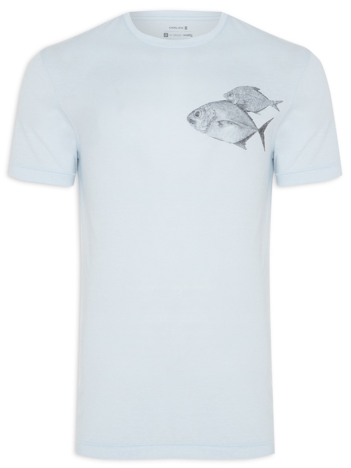 Camiseta Masculina Eco Rustic Fishes Azul Osklen