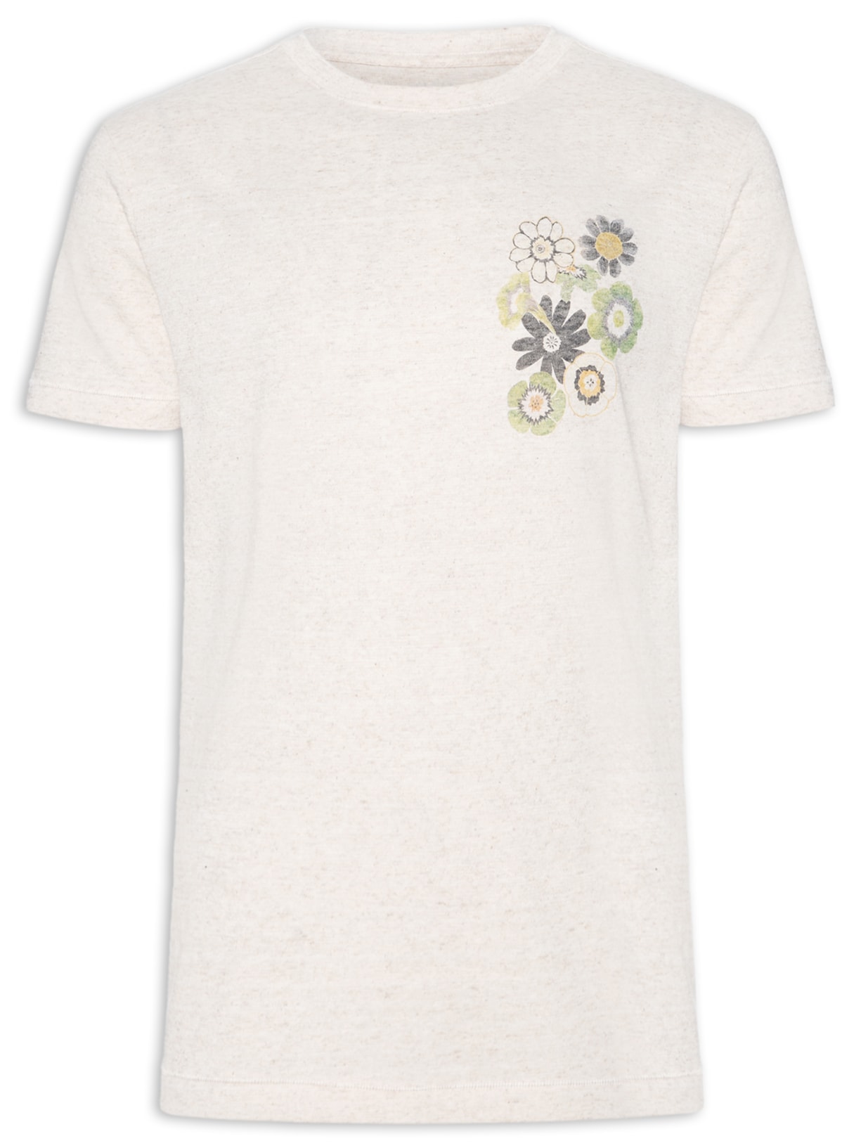 Camiseta Masculina Ecoblend Light Floral - Bege