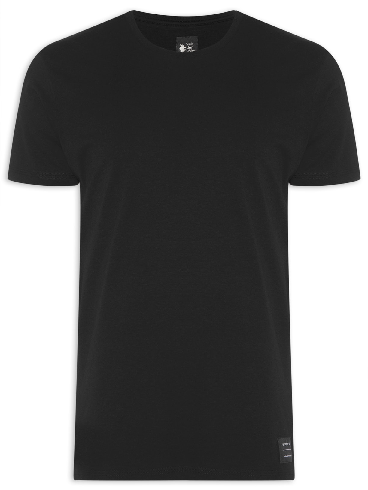 Camiseta Masculina Elastaan Label - Preto