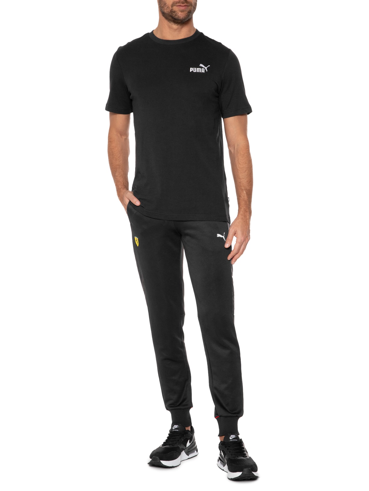 Camiseta Masculina Elevated Embroidered Preto Puma