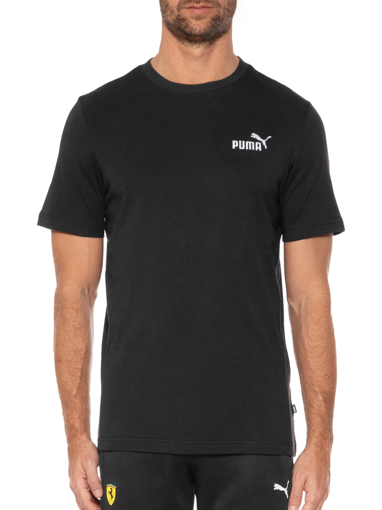 Camiseta Masculina Elevated Embroidered Preto Puma